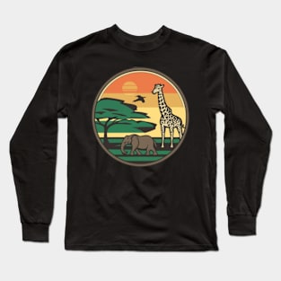 Savanna Safari Spectacle,cute animals,adventure,newest t-shirt Long Sleeve T-Shirt